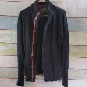 Vintage Jordan Craig Black Sweater with Red Trim